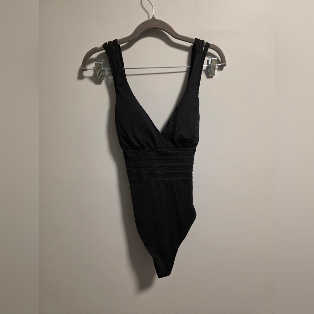 Elegant Black One-Piece Swimsuit